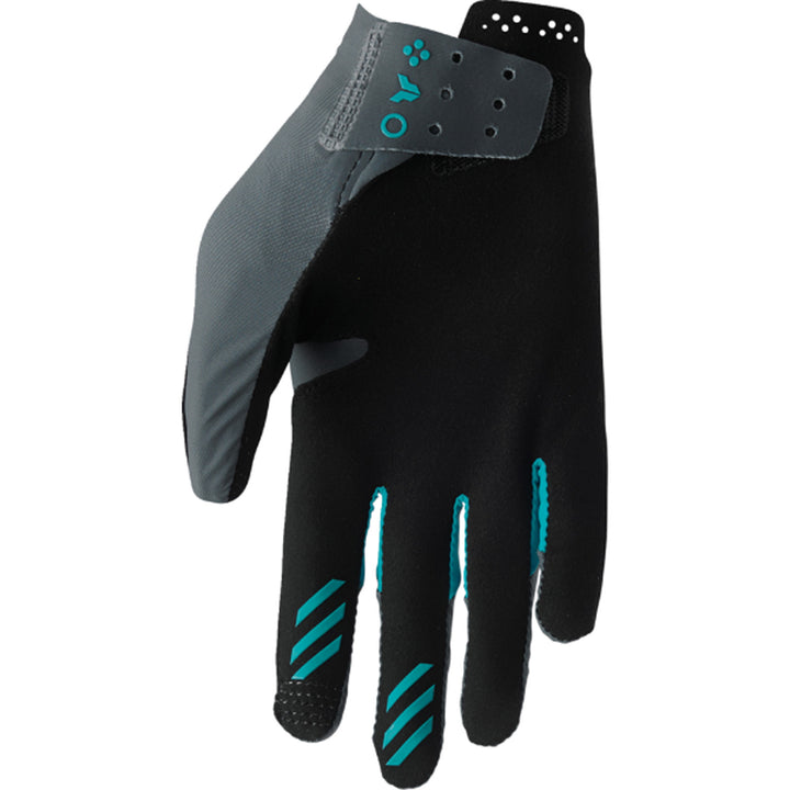 THOR Women's SPORTMODE Iconic Gloves Gray/Aqua - Palm View