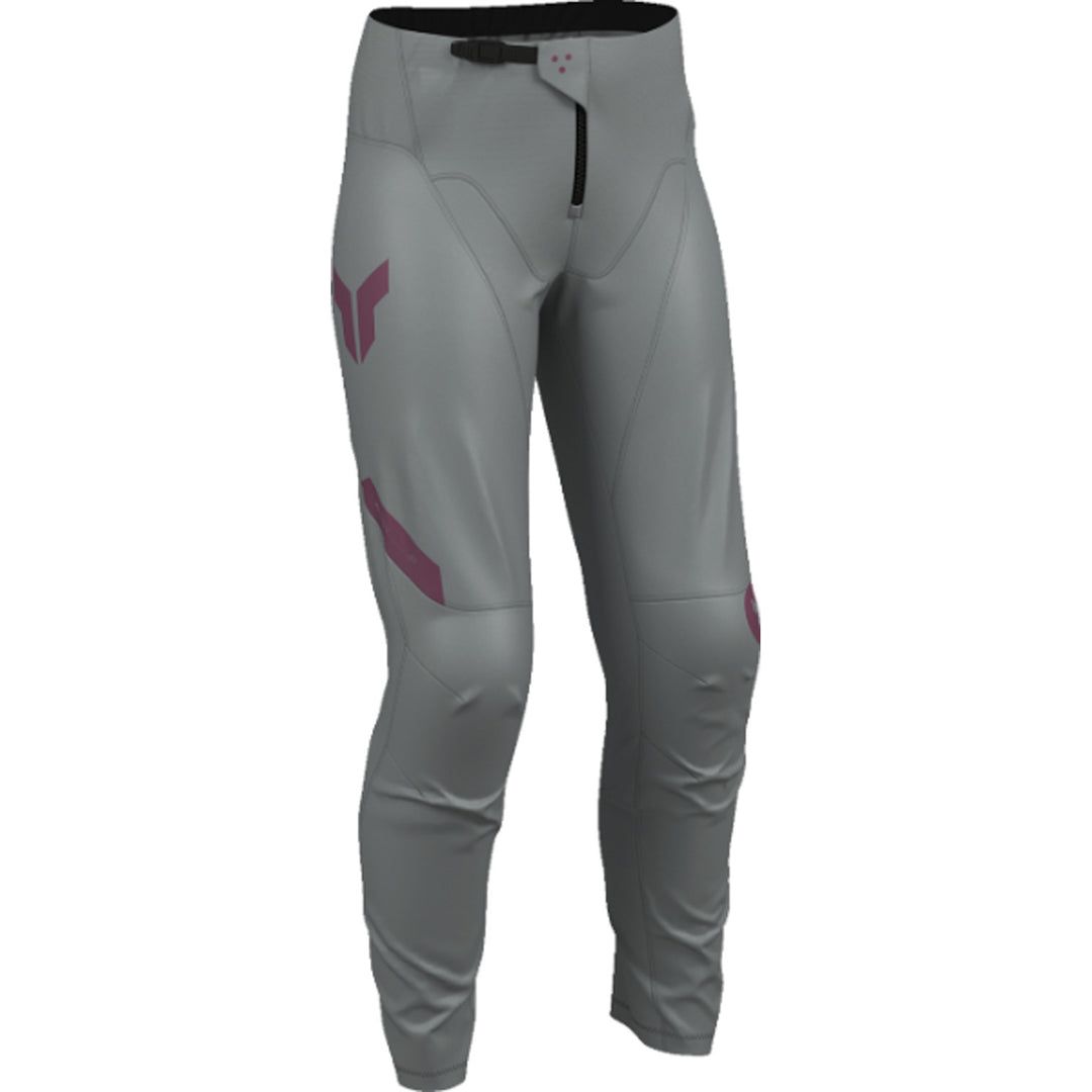 THOR Women's RIDEMODE Menace Pants Purple/Gray - Front Right Side View