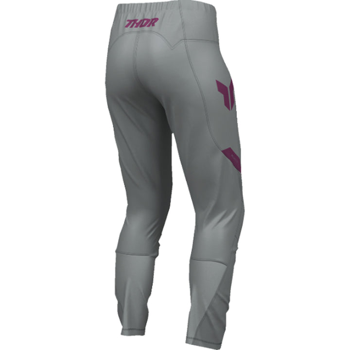 THOR Women's RIDEMODE Menace Pants Purple/Gray - Rear Right Side View