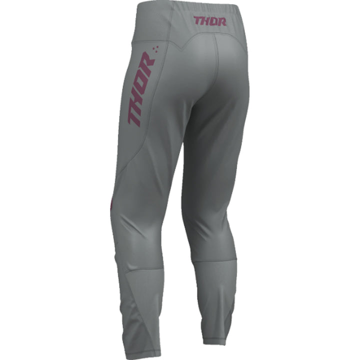 THOR Women's RIDEMODE Menace Pants Purple/Gray - Rear Left Side View
