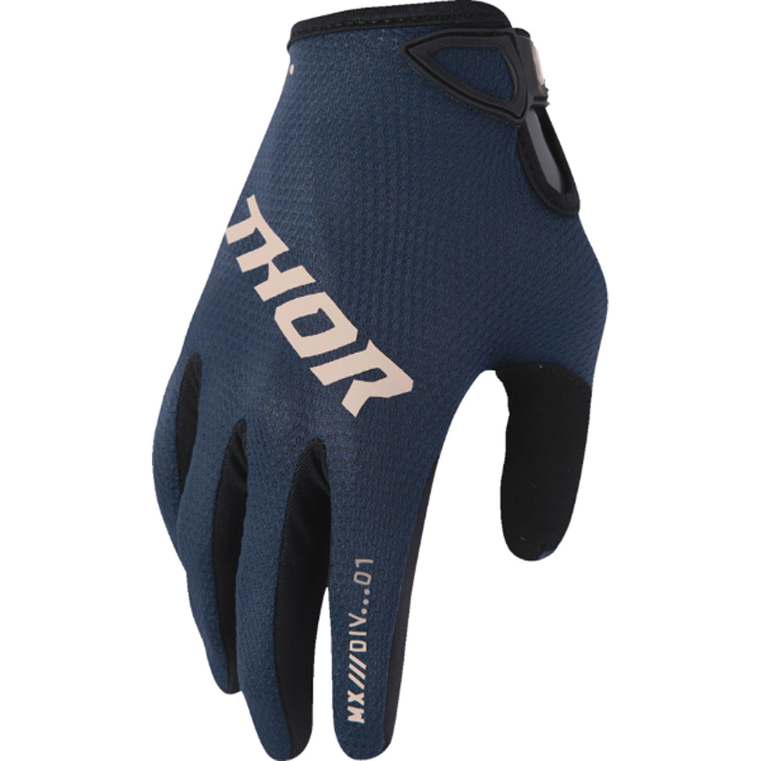 THOR Women's RIDEMODE Static Gloves Midnight - Back of Hand View