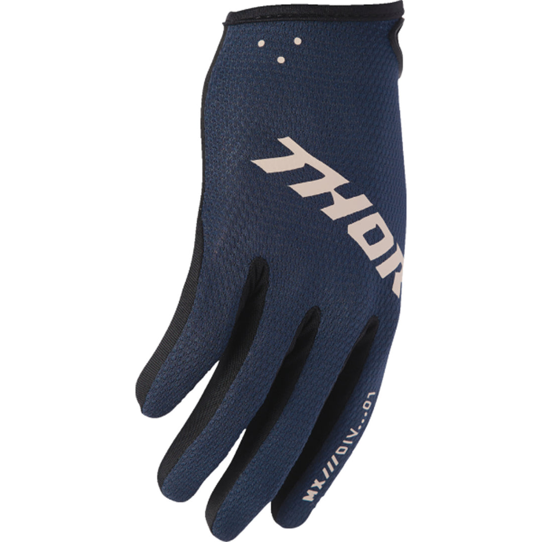 THOR Women's RIDEMODE Static Gloves Midnight - Side Back of Hand View