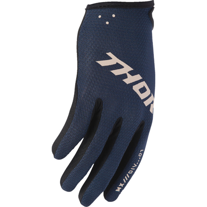 THOR Women's RIDEMODE Static Gloves Midnight - Side Back of Hand View