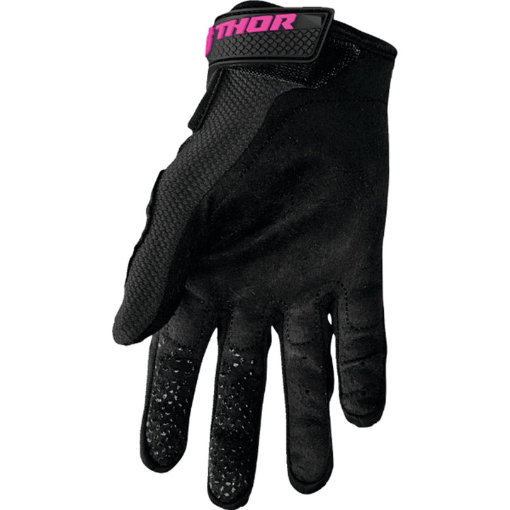 THOR Women's Sector Gloves Black/Pink - Palm View