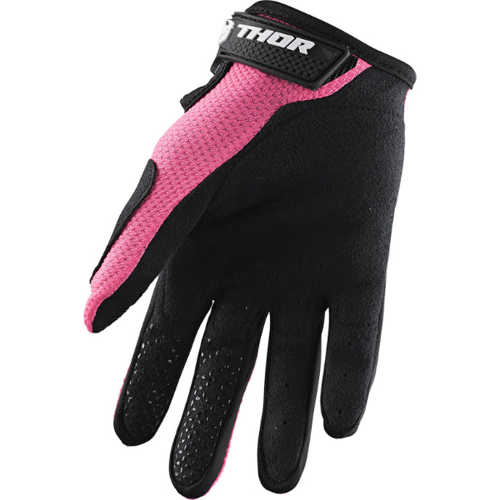 THOR Women's Sector Gloves Pink/Black - Palm View