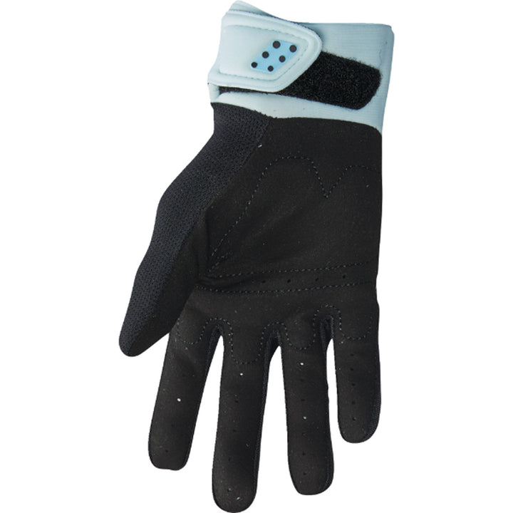 THOR Women's Spectrum Gloves Black/Light Mint - Palm View