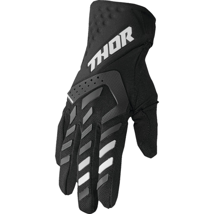 THOR Women's Spectrum Gloves Black/White - Back of Hand View