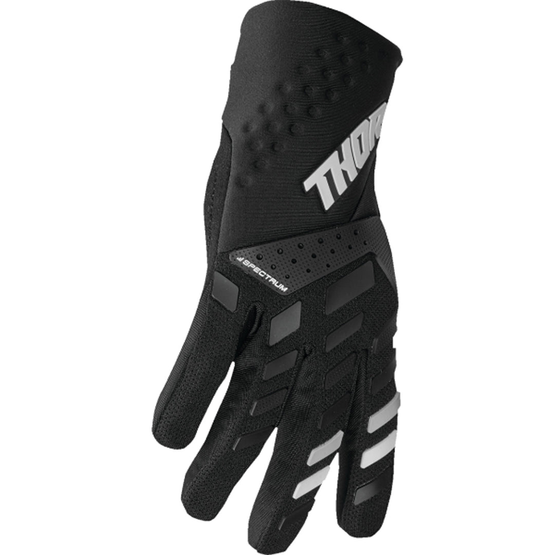 THOR Women's Spectrum Gloves Black/White - Side Back of Hand View