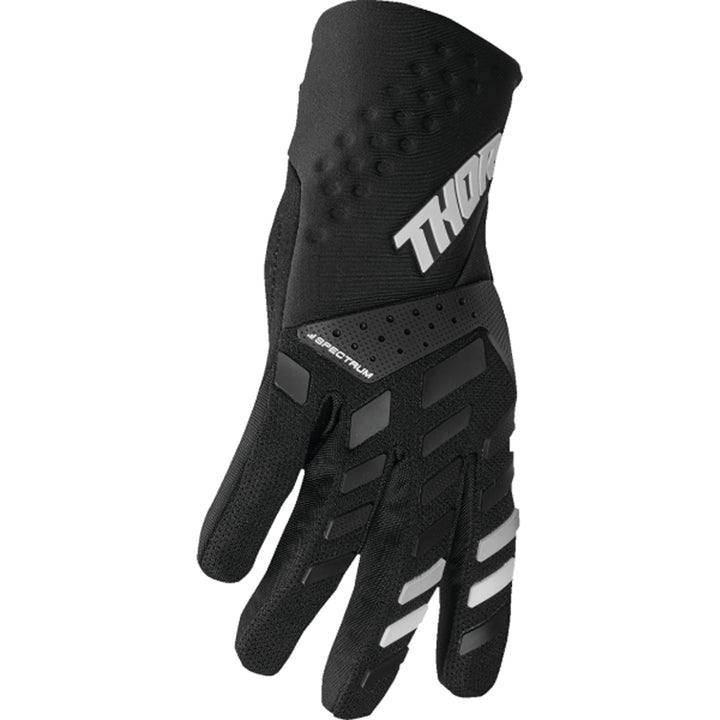 THOR Women's Spectrum Gloves Black/White - Side Back of Hand View