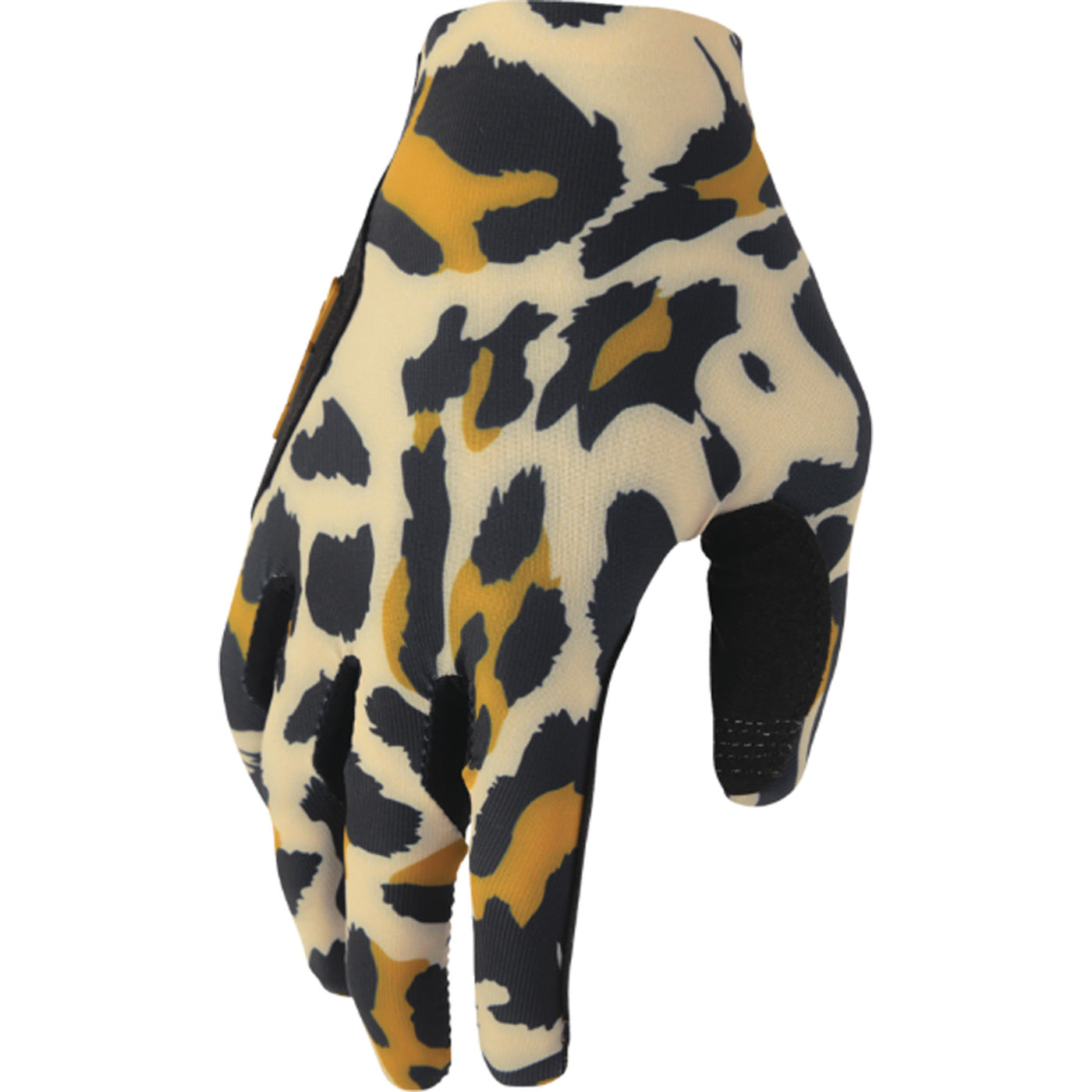 THOR Women's SPORTMODE Cheetah Gloves Tan/Black - Back of Hand View