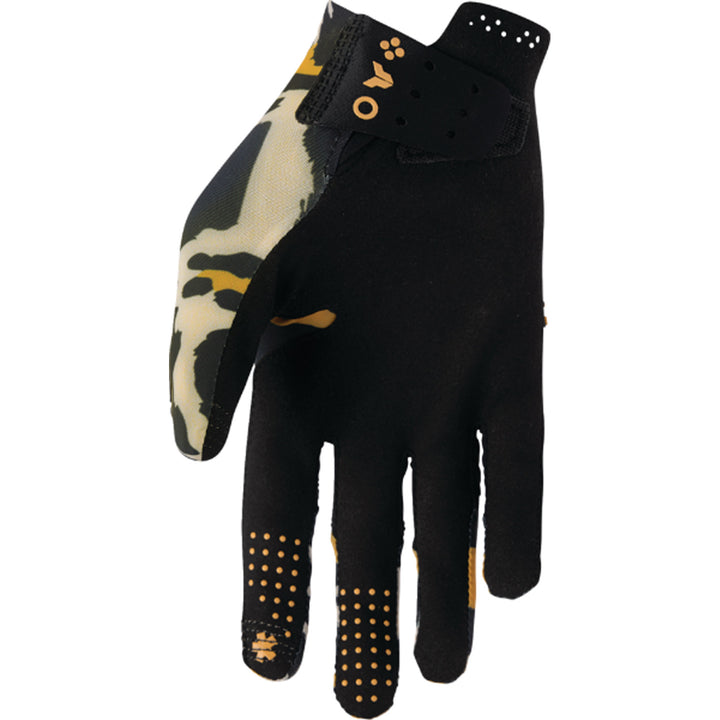 THOR Women's SPORTMODE Cheetah Gloves Tan/Black - Palm View