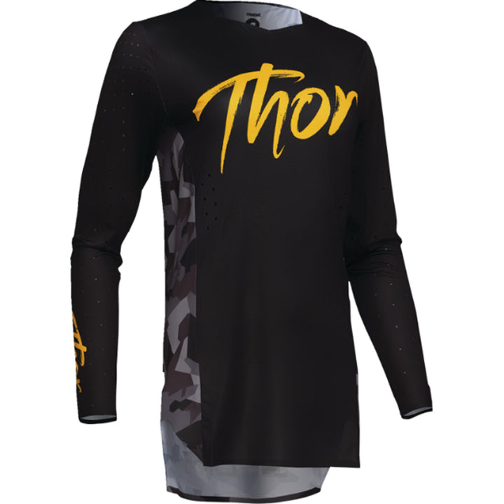 THOR Women's SPORTMODE Shadow Jersey Black - Front Right Side View