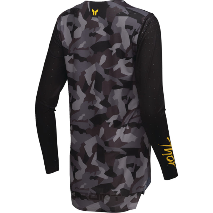 THOR Women's SPORTMODE Shadow Jersey Black - Rear Right Side View