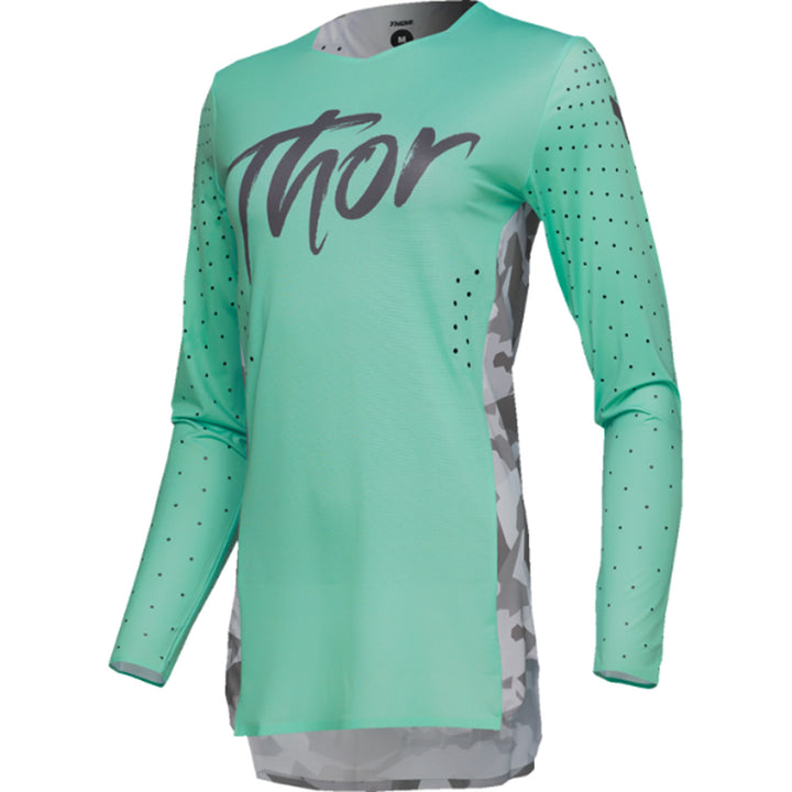 THOR Women's SPORTMODE Shadow Jersey Teal - Front Left Side View