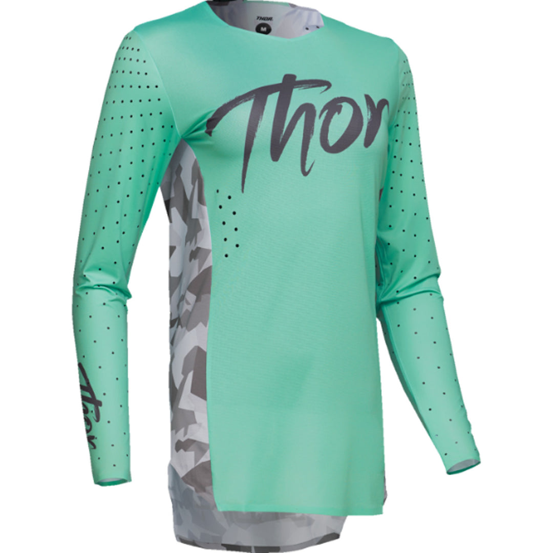 THOR Women's SPORTMODE Shadow Jersey Teal - Front Right Side View