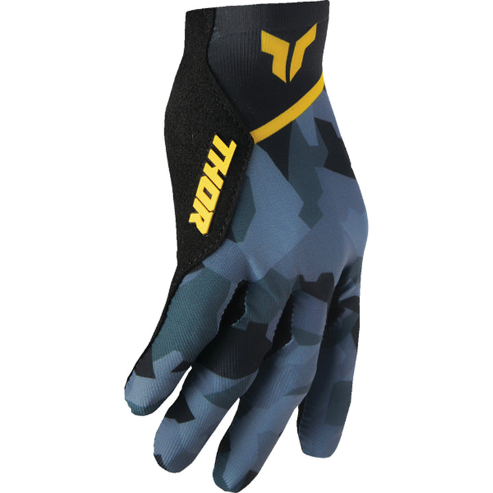 THOR Women's SPORTMODE Shadow Gloves Black - Side Back of Hand View