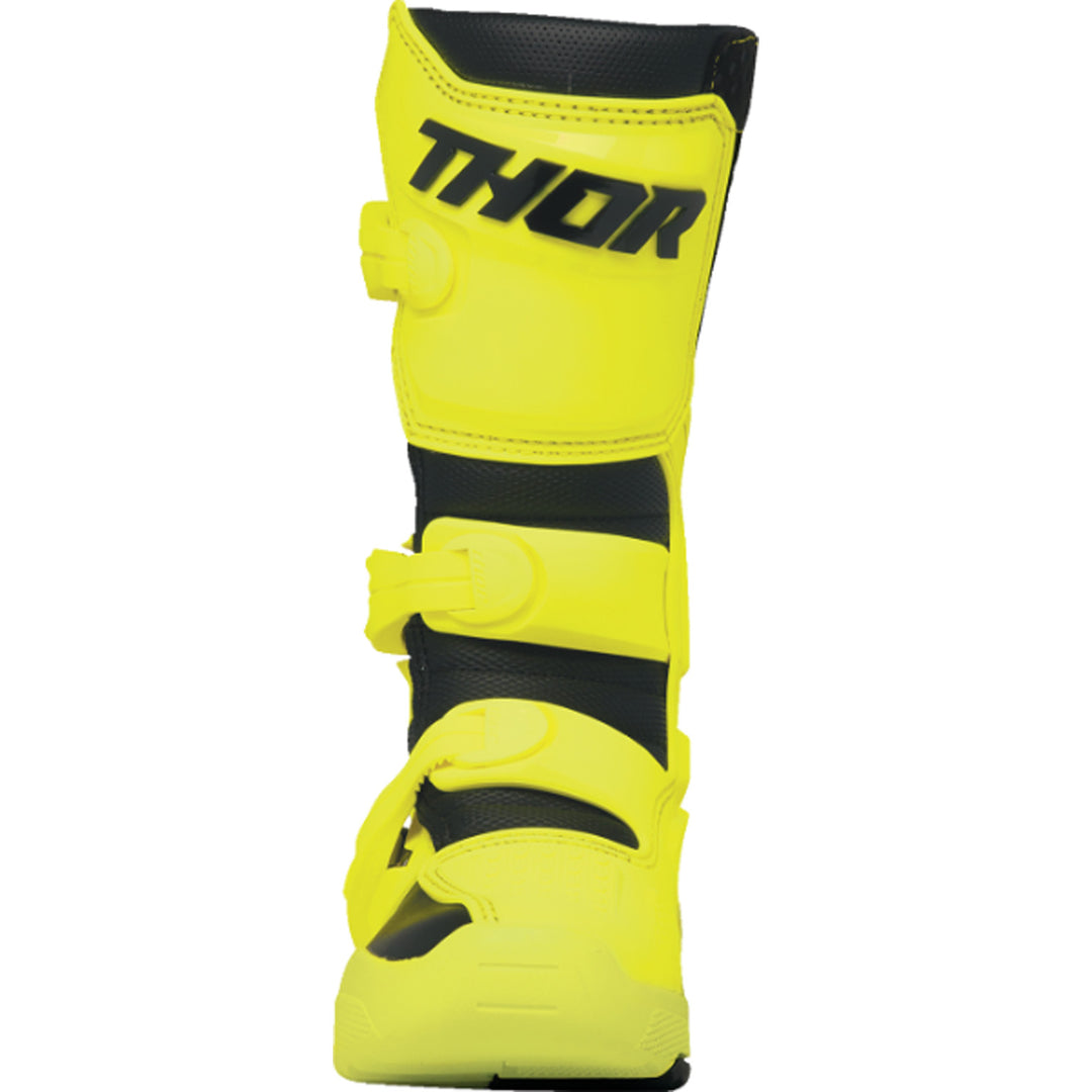 THOR Youth Blitz XR Boots Acid/Black - Front View