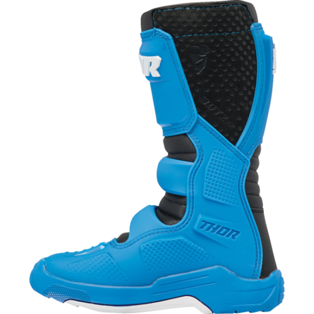 THOR Youth Blitz XR Boots Black/Blue - Inner Side View