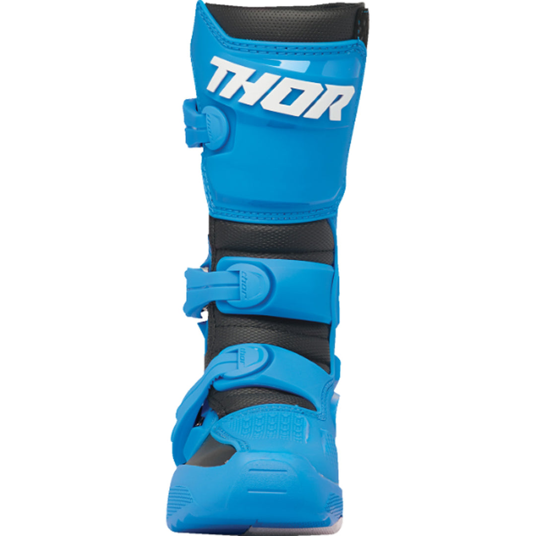 THOR Youth Blitz XR Boots Black/Blue - Front View