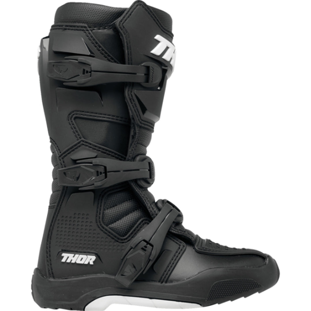 THOR Youth Blitz XR Boots Black/White - Outer Side View