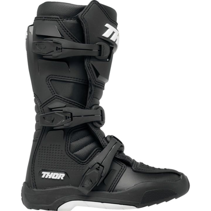 THOR Youth Blitz XR Boots Black/White - Outer Side View
