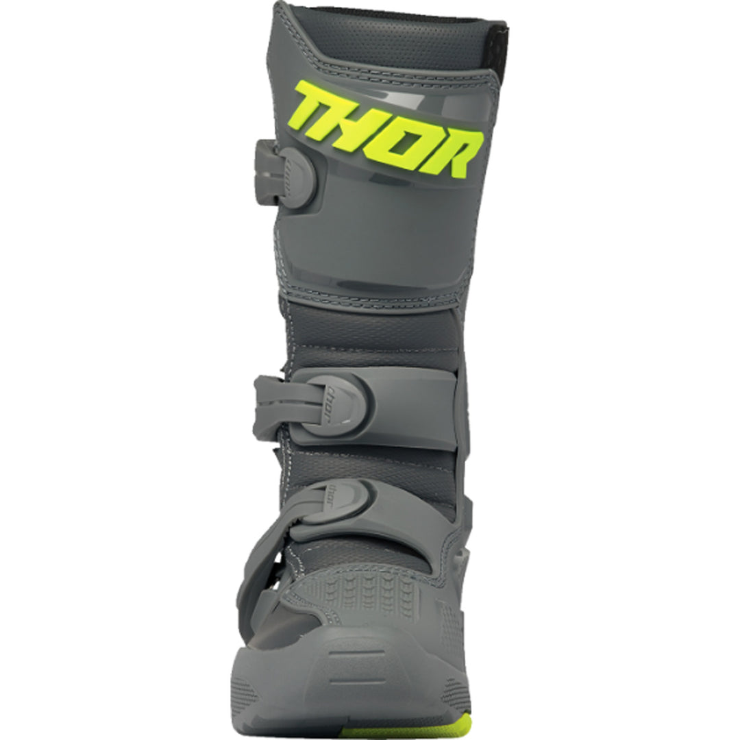 THOR Youth Blitz XR Boots Gray/Charcoal - Front View
