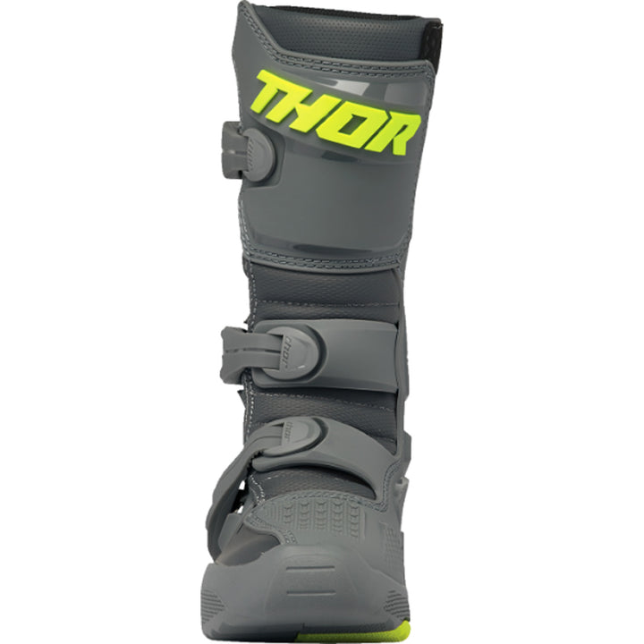 THOR Youth Blitz XR Boots Gray/Charcoal - Front View