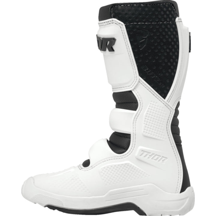 THOR Youth Blitz XR Boots White/Black - Inner Side View