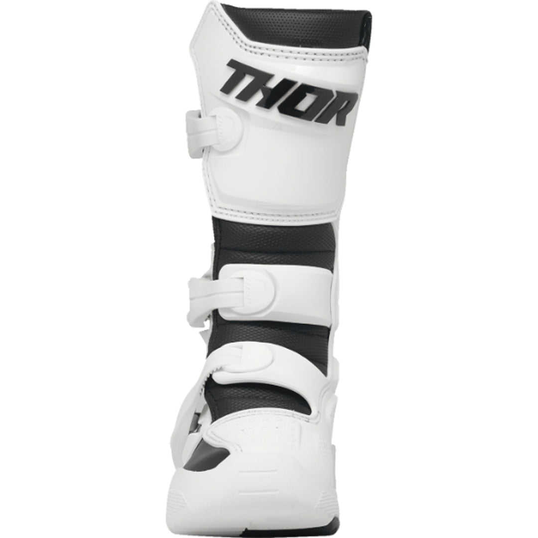 THOR Youth Blitz XR Boots White/Black - Front View