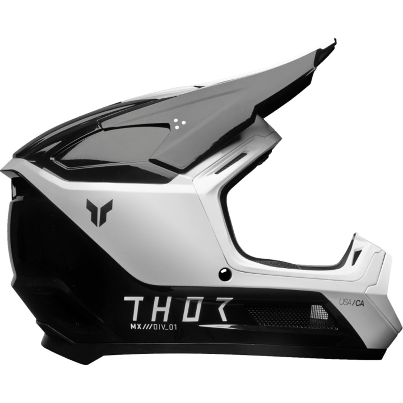 THOR Youth Fleet Storm Helmet Black/White - Side View