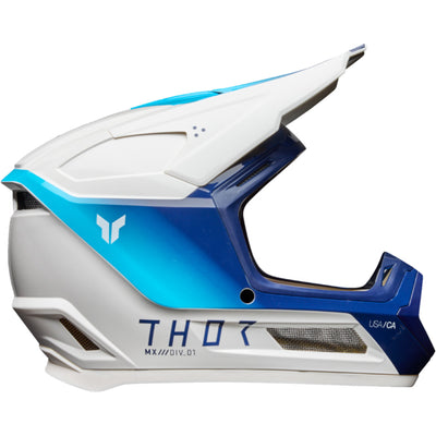 THOR Youth Fleet Storm Helmet White/Navy - Side View