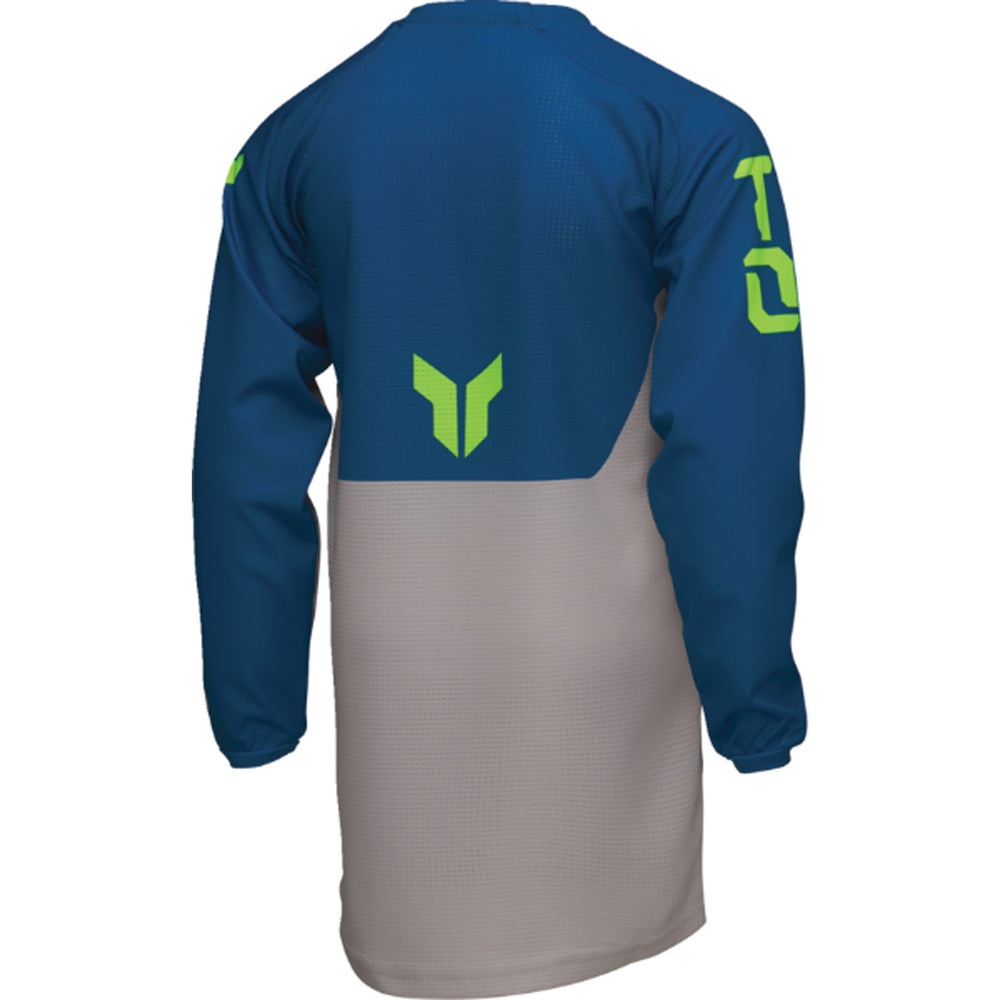 THOR Youth LAUNCHMODE Forge Jersey Blue - Rear Right Side View