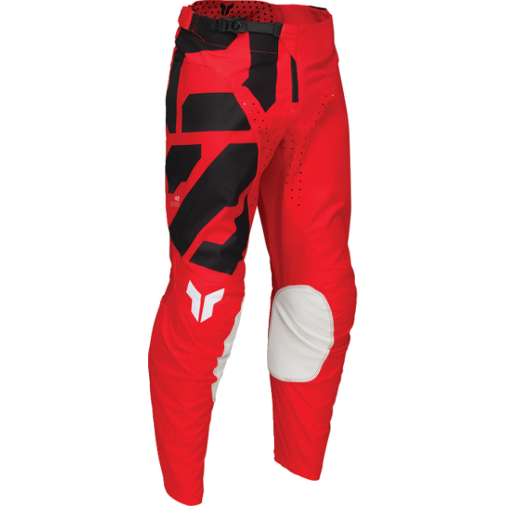 THOR Youth LAUNCHMODE Forge Pants Red - Front View