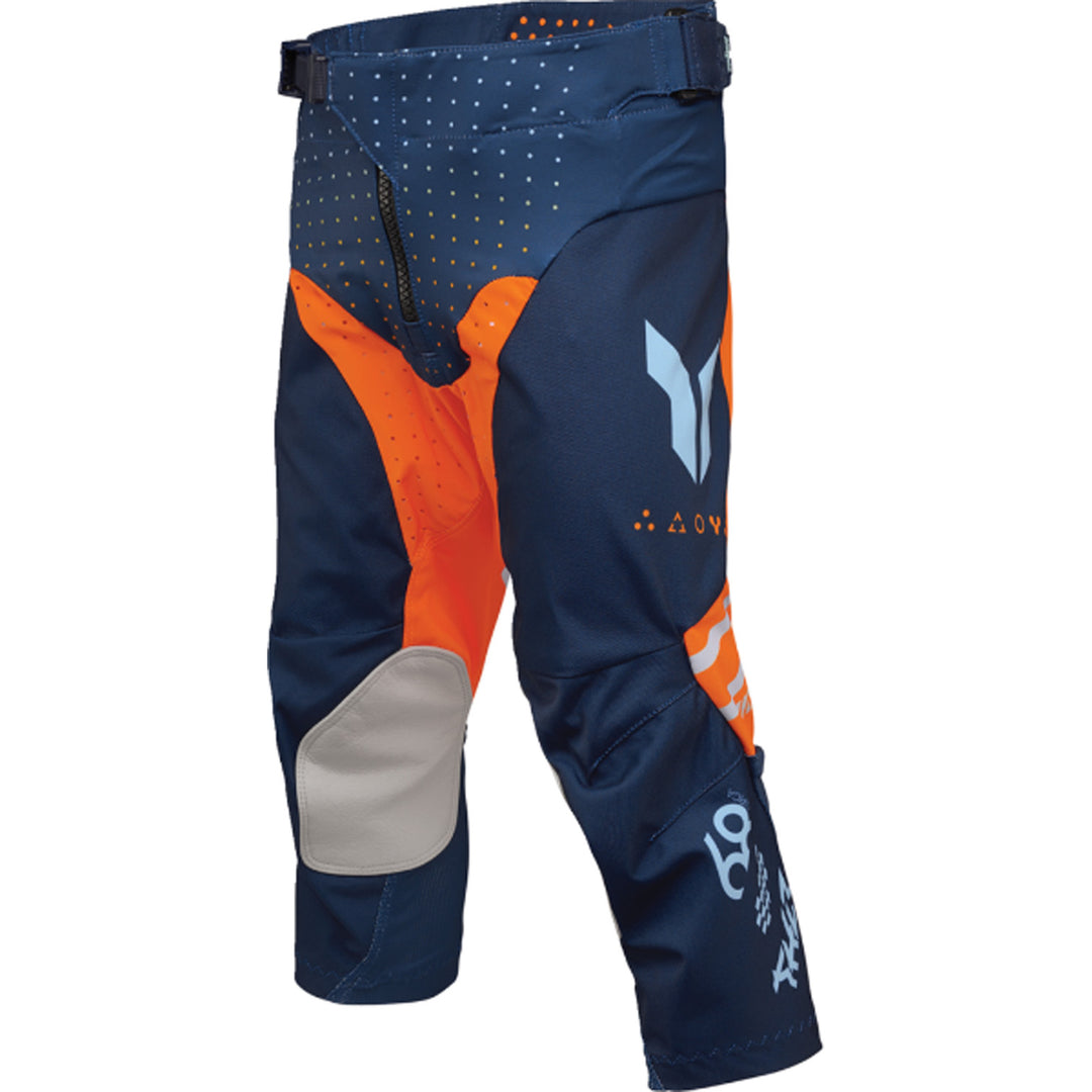 THOR Youth LAUNCHMODE Futura Pants Navy/Orange - Front Left Side View