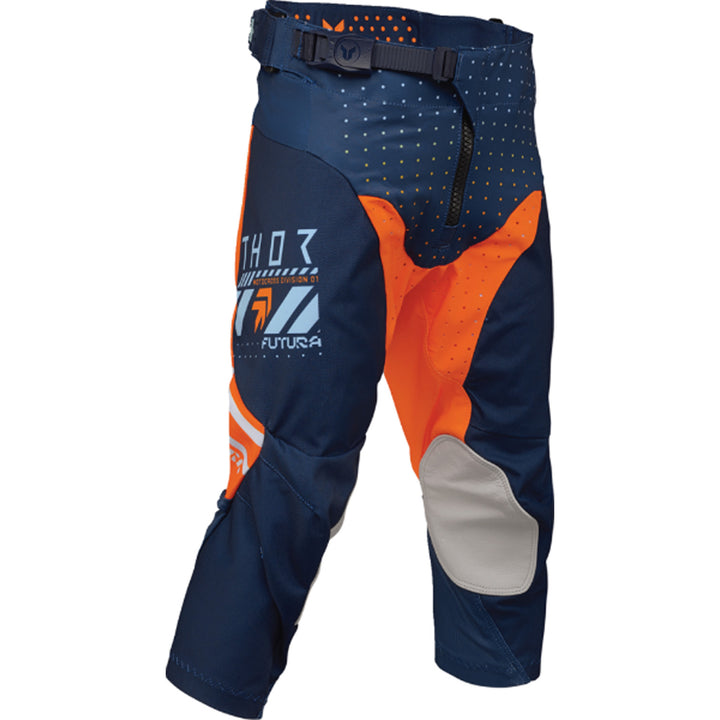 THOR Youth LAUNCHMODE Futura Pants Navy/Orange - Front Right Side View