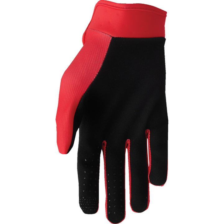 THOR Youth LAUNCHMODE Split Gloves Red - Palm View
