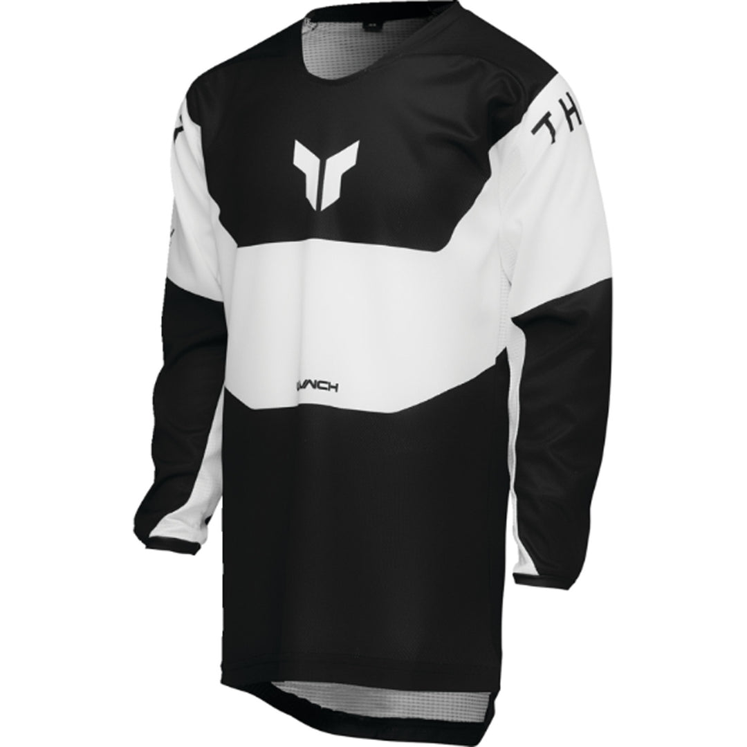 THOR Youth LAUNCHMODE Storm Jersey Black - Front Left Side View