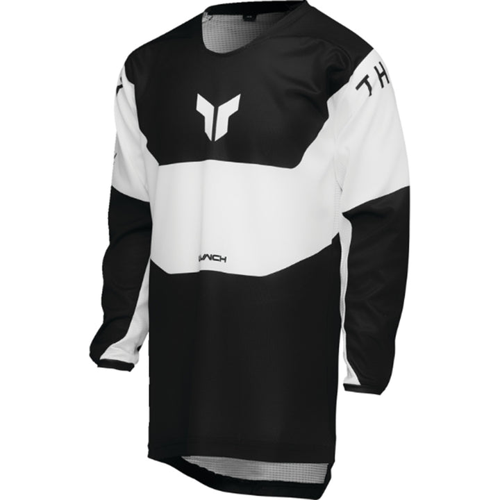THOR Youth LAUNCHMODE Storm Jersey Black - Front Left Side View