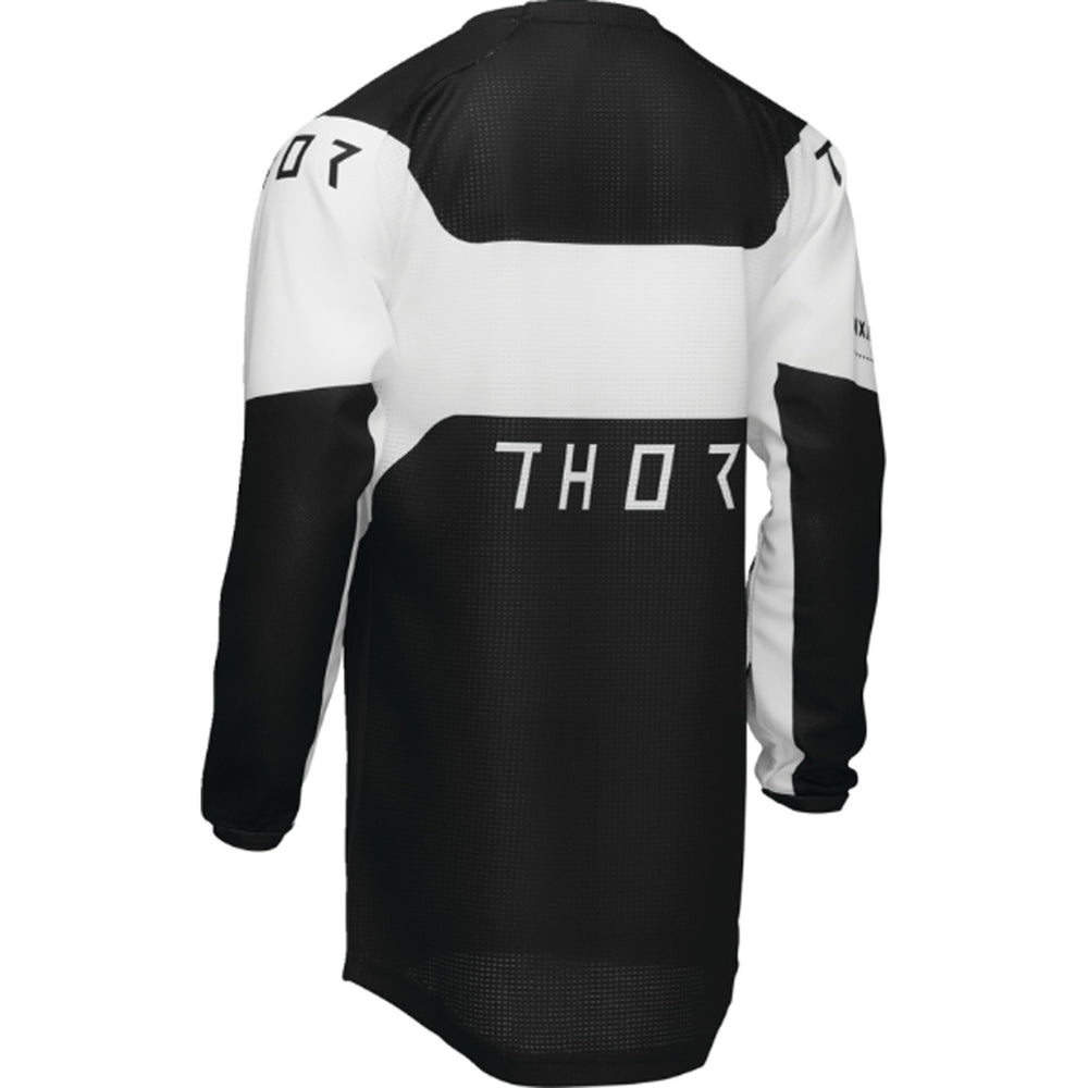 THOR Youth LAUNCHMODE Storm Jersey Black - Rear Left Side View