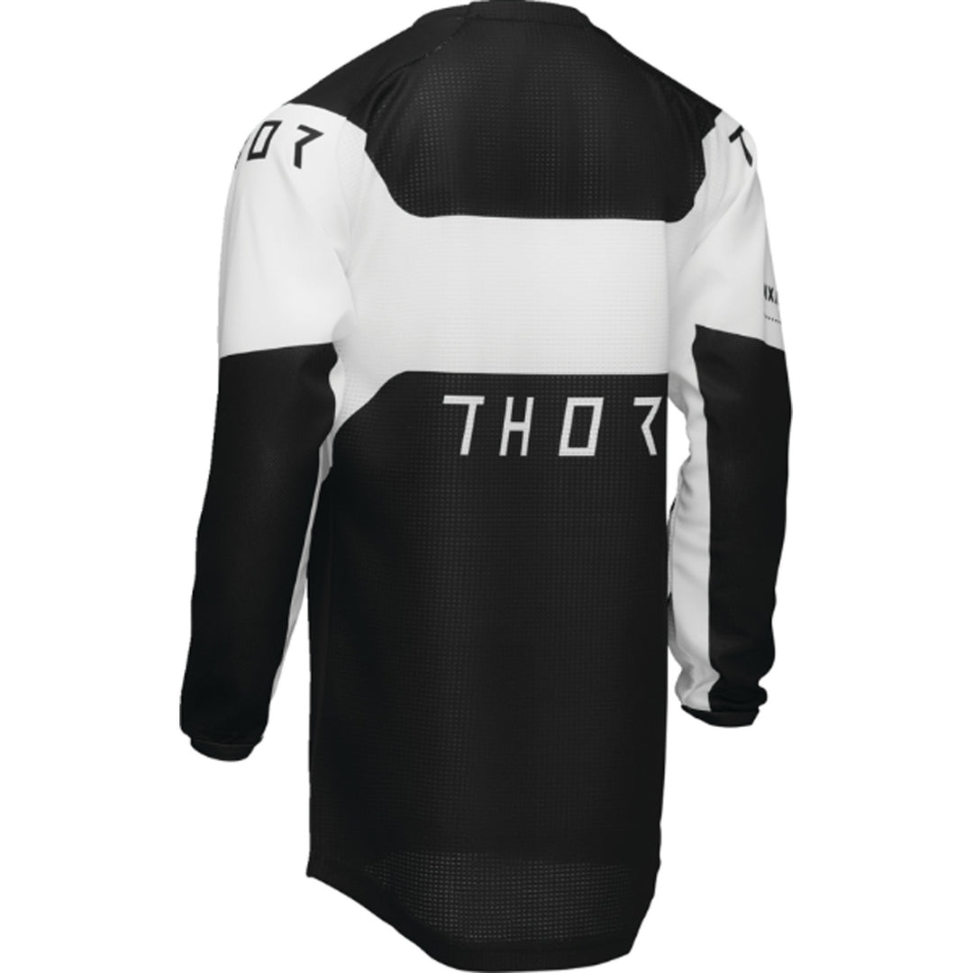 THOR Youth LAUNCHMODE Storm Jersey Black - Rear Left Side View