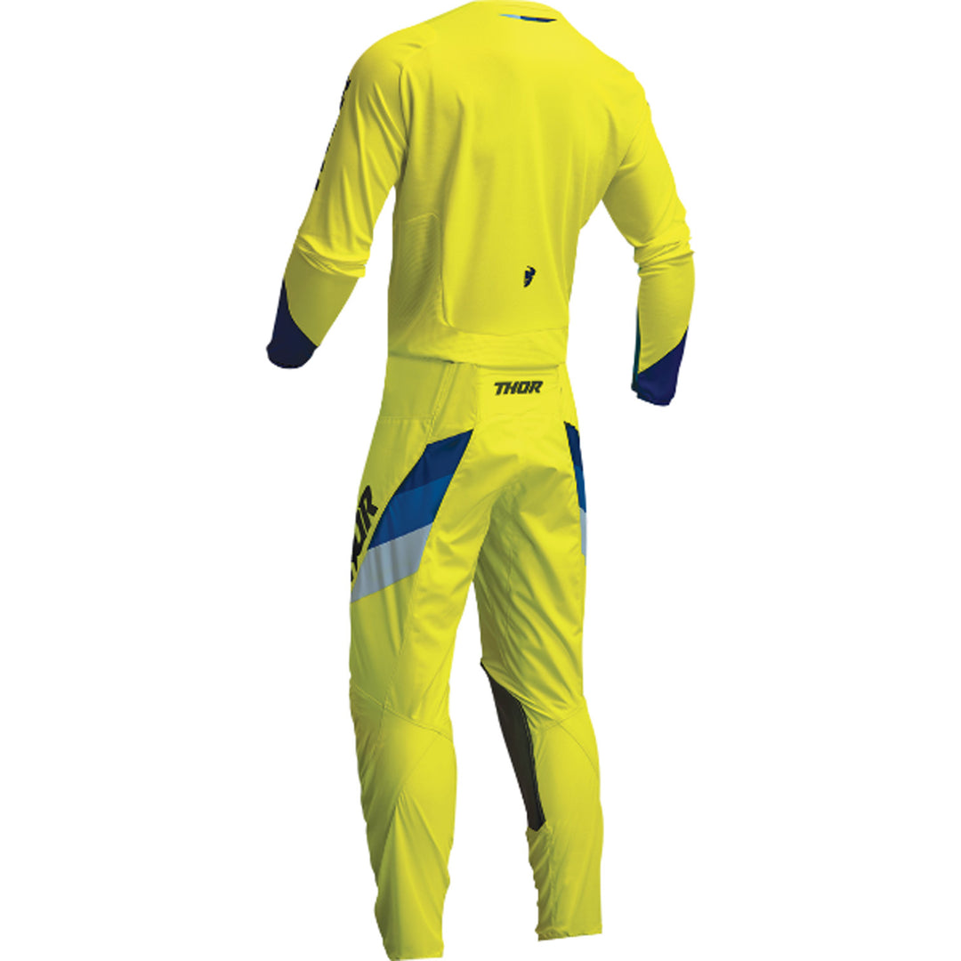 THOR Youth Pulse Tactic Jersey Acid - Rear View with Pants