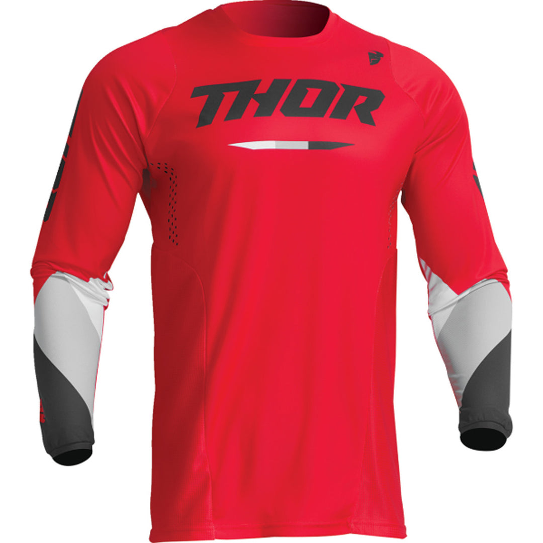 THOR Youth Pulse Tactic Jersey Red - Front View