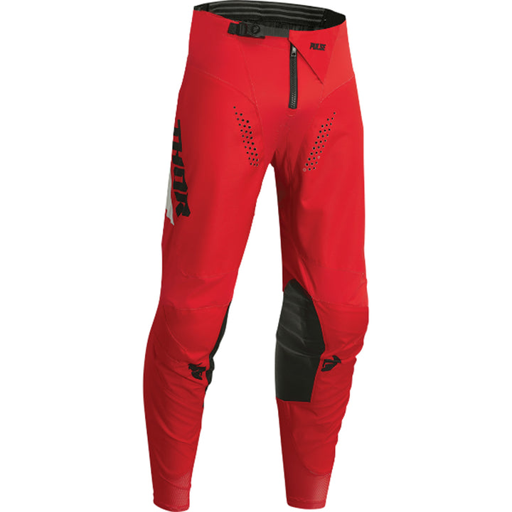 THOR Youth Pulse Tactic Pants Red - Front View