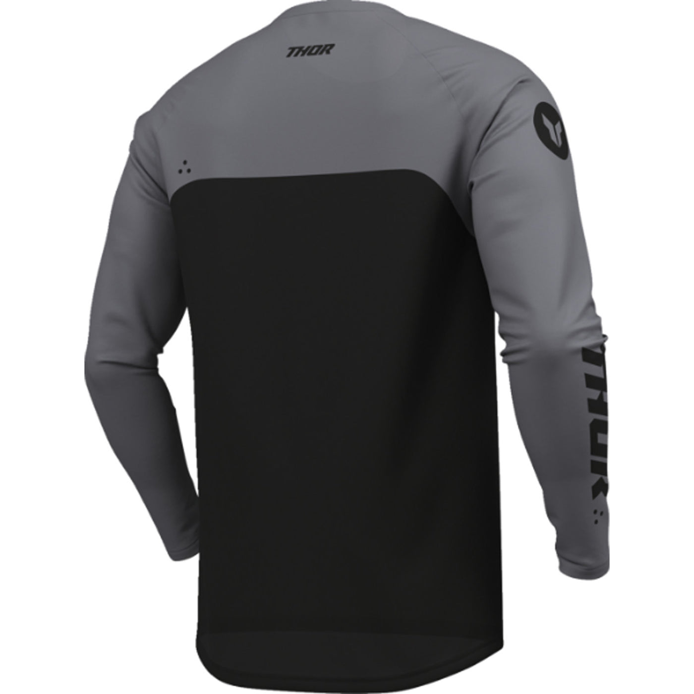 THOR Youth RIDEMODE Menace Jersey Black - Rear Right Side View