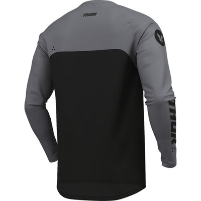 THOR Youth RIDEMODE Menace Jersey Black - Rear Right Side View