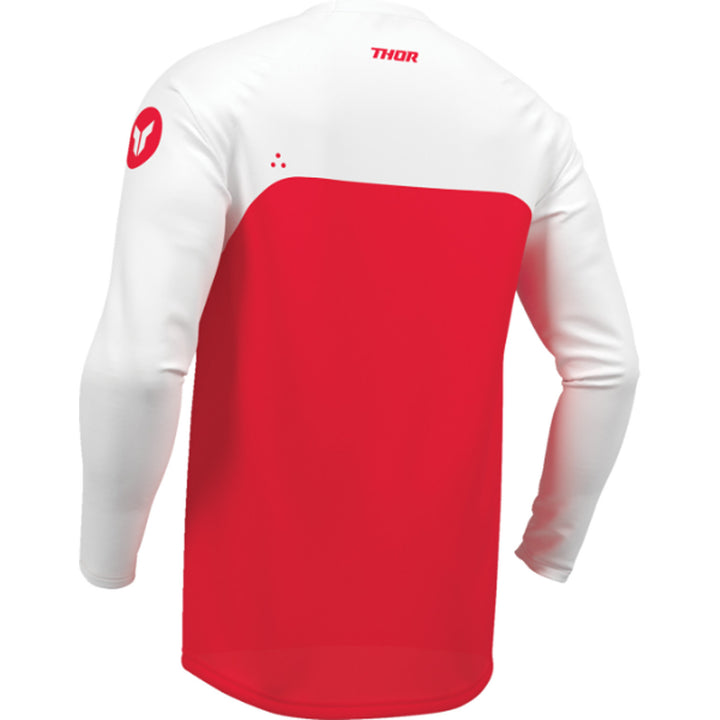 THOR Youth RIDEMODE Menace Jersey Red - Rear Left Side View