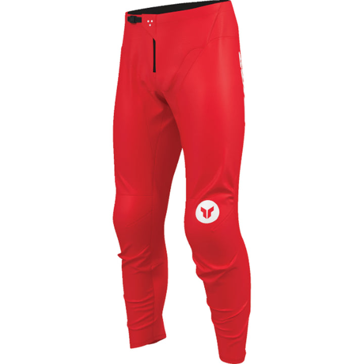 THOR Youth RIDEMODE Menace Pants Red - Front Left Side View