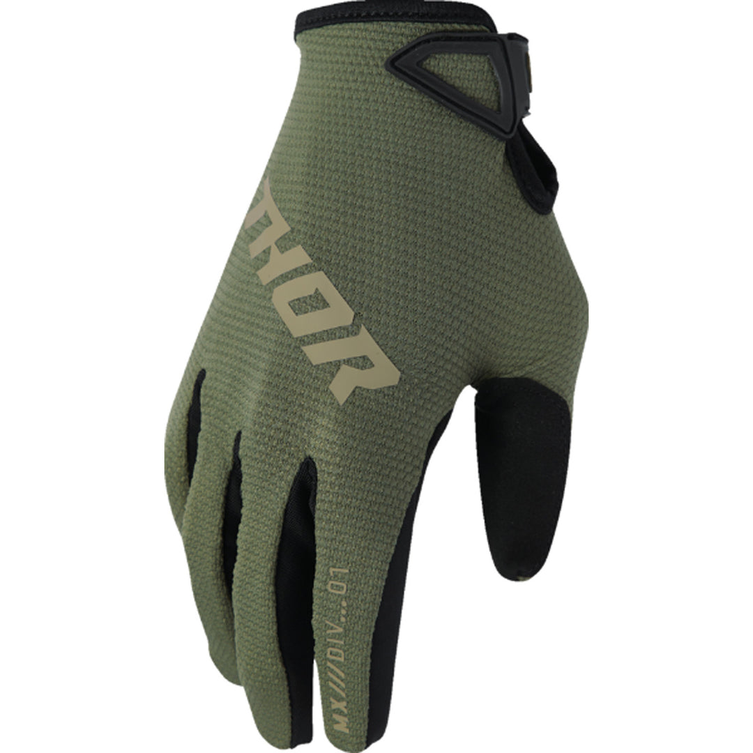 THOR Youth RIDEMODE Static Gloves Camo - Back of Hand View