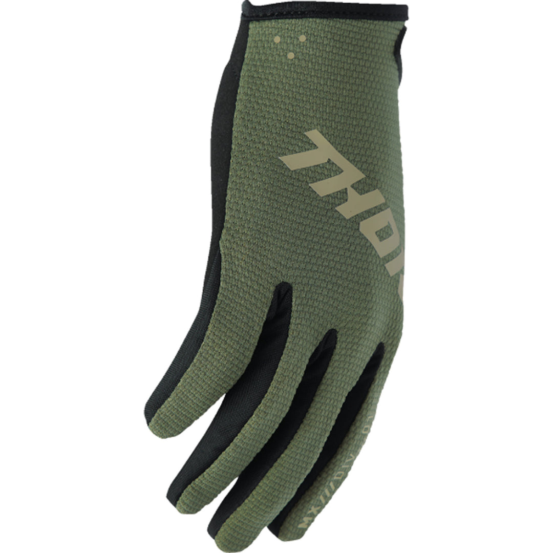 THOR Youth RIDEMODE Static Gloves Camo - Side Back of Hand View