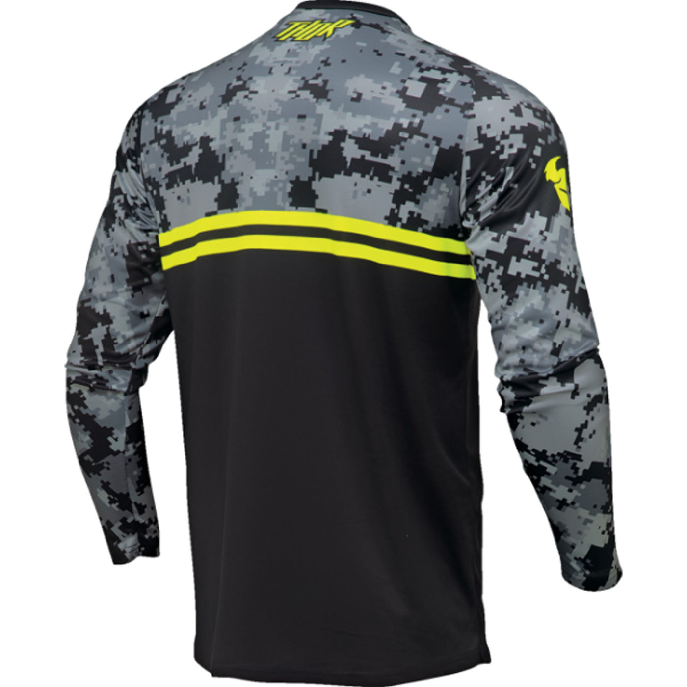 THOR Youth Sector DIGI Jersey Black/Camo - Rear View